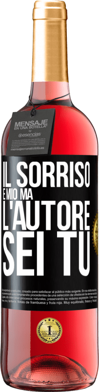 29,95 € Spedizione Gratuita | Vino rosato Edizione ROSÉ Il sorriso è mio, ma l'autore sei tu Etichetta Nera. Etichetta personalizzabile Vino giovane Raccogliere 2023 Tempranillo