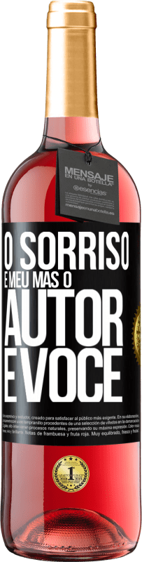 29,95 € Envio grátis | Vinho rosé Edição ROSÉ O sorriso é meu, mas o autor é você Etiqueta Preta. Etiqueta personalizável Vinho jovem Colheita 2023 Tempranillo