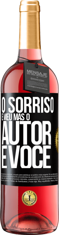 29,95 € Envio grátis | Vinho rosé Edição ROSÉ O sorriso é meu, mas o autor é você Etiqueta Preta. Etiqueta personalizável Vinho jovem Colheita 2025 Tempranillo