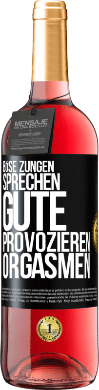 29,95 € Kostenloser Versand | Roséwein ROSÉ Ausgabe Böse Zungen sprechen, gute provozieren Orgasmen Schwarzes Etikett. Anpassbares Etikett Junger Wein Ernte 2023 Tempranillo