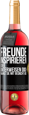 29,95 € Kostenloser Versand | Roséwein ROSÉ Ausgabe Freunde inspirieren oder unterweisen dich. Wähle sie mit Bedacht aus Schwarzes Etikett. Anpassbares Etikett Junger Wein Ernte 2024 Tempranillo