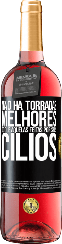 29,95 € Envio grátis | Vinho rosé Edição ROSÉ Não há torradas melhores do que aquelas feitas por seus cílios Etiqueta Preta. Etiqueta personalizável Vinho jovem Colheita 2023 Tempranillo