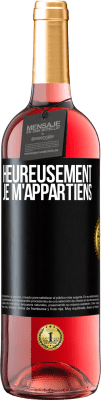 29,95 € Envoi gratuit | Vin rosé Édition ROSÉ Heureusement, je m'appartiens Étiquette Noire. Étiquette personnalisable Vin jeune Récolte 2024 Tempranillo