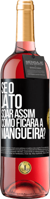 29,95 € Envio grátis | Vinho rosé Edição ROSÉ Se o jato soar assim, como ficará a mangueira? Etiqueta Preta. Etiqueta personalizável Vinho jovem Colheita 2024 Tempranillo