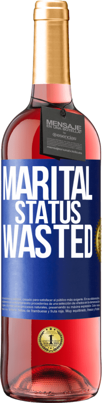 29,95 € Free Shipping | Rosé Wine ROSÉ Edition Marital status: wasted Blue Label. Customizable label Young wine Harvest 2024 Tempranillo