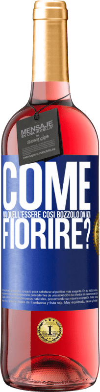 29,95 € Spedizione Gratuita | Vino rosato Edizione ROSÉ come mai quell'essere così bozzolo da non fiorire? Etichetta Blu. Etichetta personalizzabile Vino giovane Raccogliere 2024 Tempranillo