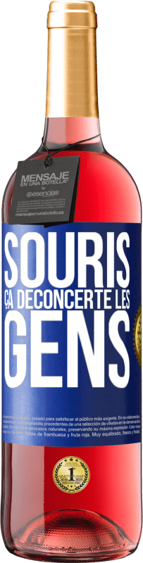 29,95 € Envoi gratuit | Vin rosé Édition ROSÉ Souris, ça déconcerte les gens Étiquette Bleue. Étiquette personnalisable Vin jeune Récolte 2024 Tempranillo