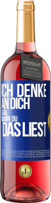 29,95 € Kostenloser Versand | Roséwein ROSÉ Ausgabe Ich denke an dich. Egal, wann du das liest Blaue Markierung. Anpassbares Etikett Junger Wein Ernte 2023 Tempranillo