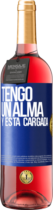 29,95 € Free Shipping | Rosé Wine ROSÉ Edition Tengo un alma y está cargada Blue Label. Customizable label Young wine Harvest 2023 Tempranillo
