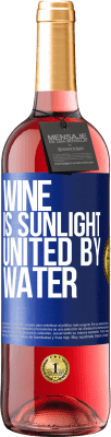 29,95 € Free Shipping | Rosé Wine ROSÉ Edition Wine is sunlight, united by water Blue Label. Customizable label Young wine Harvest 2025 Tempranillo