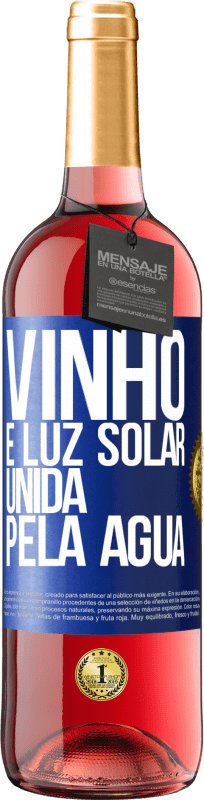 29,95 € Envio grátis | Vinho rosé Edição ROSÉ Vinho é luz solar, unida pela água Etiqueta Azul. Etiqueta personalizável Vinho jovem Colheita 2024 Tempranillo