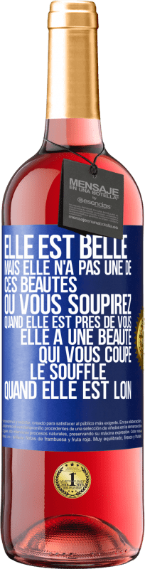 29,95 € Envoi gratuit | Vin rosé Édition ROSÉ Elle est belle. Mais elle n'a pas une de ces beautés où vous soupirez quand elle est près de vous. Elle a une beauté qui vous co Étiquette Bleue. Étiquette personnalisable Vin jeune Récolte 2025 Tempranillo