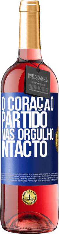 29,95 € Envio grátis | Vinho rosé Edição ROSÉ O coração partido Mas orgulho intacto Etiqueta Azul. Etiqueta personalizável Vinho jovem Colheita 2024 Tempranillo