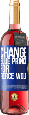 29,95 € Free Shipping | Rosé Wine ROSÉ Edition Change blue prince for fierce wolf Blue Label. Customizable label Young wine Harvest 2024 Tempranillo