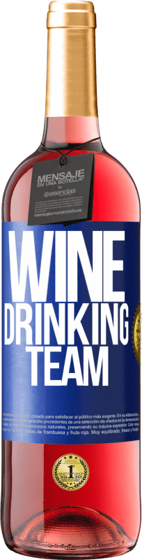 29,95 € Envio grátis | Vinho rosé Edição ROSÉ Wine drinking team Etiqueta Azul. Etiqueta personalizável Vinho jovem Colheita 2023 Tempranillo