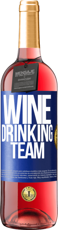 29,95 € Envio grátis | Vinho rosé Edição ROSÉ Wine drinking team Etiqueta Azul. Etiqueta personalizável Vinho jovem Colheita 2024 Tempranillo