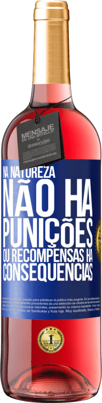 29,95 € Envio grátis | Vinho rosé Edição ROSÉ Na natureza não há punições ou recompensas, há consequências Etiqueta Azul. Etiqueta personalizável Vinho jovem Colheita 2024 Tempranillo