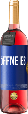 29,95 € Kostenloser Versand | Roséwein ROSÉ Ausgabe Öffne es Blaue Markierung. Anpassbares Etikett Junger Wein Ernte 2025 Tempranillo