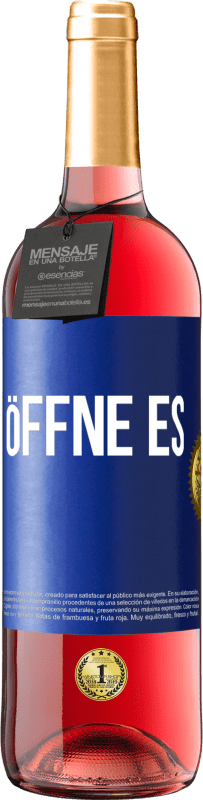 29,95 € Kostenloser Versand | Roséwein ROSÉ Ausgabe Öffne es Blaue Markierung. Anpassbares Etikett Junger Wein Ernte 2023 Tempranillo