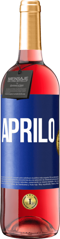29,95 € Spedizione Gratuita | Vino rosato Edizione ROSÉ Aprilo Etichetta Blu. Etichetta personalizzabile Vino giovane Raccogliere 2025 Tempranillo