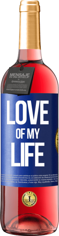 29,95 € Free Shipping | Rosé Wine ROSÉ Edition Love of my life Blue Label. Customizable label Young wine Harvest 2023 Tempranillo