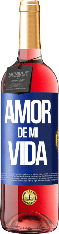 29,95 € Envío gratis | Vino Rosado Edición ROSÉ Amor de mi vida Etiqueta Azul. Etiqueta personalizable Vino joven Cosecha 2024 Tempranillo