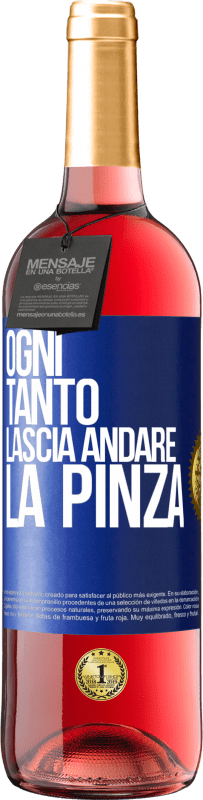 29,95 € Spedizione Gratuita | Vino rosato Edizione ROSÉ Ogni tanto lascia andare la pinza Etichetta Blu. Etichetta personalizzabile Vino giovane Raccogliere 2023 Tempranillo