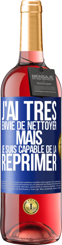 29,95 € Envoi gratuit | Vin rosé Édition ROSÉ J'ai très envie de nettoyer mais je suis capable de la réprimer Étiquette Bleue. Étiquette personnalisable Vin jeune Récolte 2023 Tempranillo