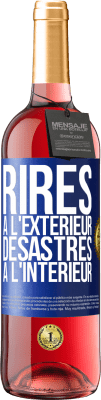 29,95 € Envoi gratuit | Vin rosé Édition ROSÉ Rires à l'extérieur, désastres à l'intérieur Étiquette Bleue. Étiquette personnalisable Vin jeune Récolte 2024 Tempranillo