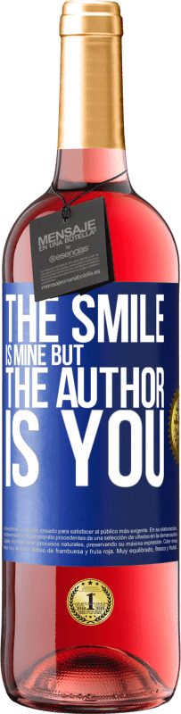 29,95 € 免费送货 | 桃红葡萄酒 ROSÉ版 微笑是我的，但作者是你 蓝色标签. 可自定义的标签 青年酒 收成 2023 Tempranillo