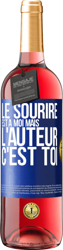 29,95 € Envoi gratuit | Vin rosé Édition ROSÉ Le sourire est à moi, mais l'auteur c'est toi Étiquette Bleue. Étiquette personnalisable Vin jeune Récolte 2024 Tempranillo