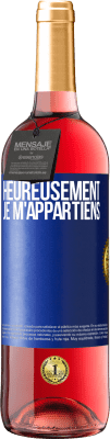 29,95 € Envoi gratuit | Vin rosé Édition ROSÉ Heureusement, je m'appartiens Étiquette Bleue. Étiquette personnalisable Vin jeune Récolte 2025 Tempranillo
