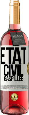 29,95 € Envoi gratuit | Vin rosé Édition ROSÉ État civil: gaspillée Étiquette Blanche. Étiquette personnalisable Vin jeune Récolte 2024 Tempranillo