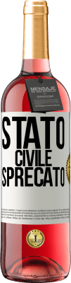 29,95 € Spedizione Gratuita | Vino rosato Edizione ROSÉ Stato civile: sprecato Etichetta Bianca. Etichetta personalizzabile Vino giovane Raccogliere 2023 Tempranillo