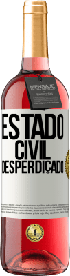 29,95 € Envio grátis | Vinho rosé Edição ROSÉ Estado civil: desperdiçado Etiqueta Branca. Etiqueta personalizável Vinho jovem Colheita 2023 Tempranillo