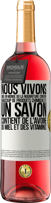 29,95 € Envoi gratuit | Vin rosé Édition ROSÉ Nous vivons dans un monde où la nourriture contient beaucoup de produits chimiques et un savon contient de l'avoine, du miel et Étiquette Blanche. Étiquette personnalisable Vin jeune Récolte 2024 Tempranillo