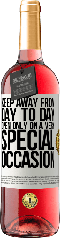 29,95 € Free Shipping | Rosé Wine ROSÉ Edition Keep away from day to day. Open only on a very special occasion White Label. Customizable label Young wine Harvest 2023 Tempranillo