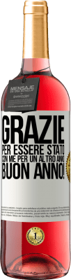 29,95 € Spedizione Gratuita | Vino rosato Edizione ROSÉ Grazie per essere stato con me per un altro anno. Buon anno! Etichetta Bianca. Etichetta personalizzabile Vino giovane Raccogliere 2024 Tempranillo
