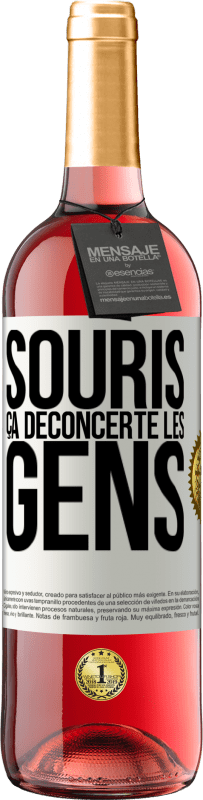 29,95 € Envoi gratuit | Vin rosé Édition ROSÉ Souris, ça déconcerte les gens Étiquette Blanche. Étiquette personnalisable Vin jeune Récolte 2024 Tempranillo