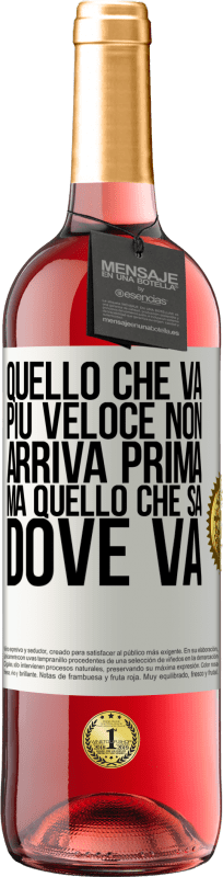 29,95 € Spedizione Gratuita | Vino rosato Edizione ROSÉ Quello che va più veloce non arriva prima, ma quello che sa dove va Etichetta Bianca. Etichetta personalizzabile Vino giovane Raccogliere 2024 Tempranillo