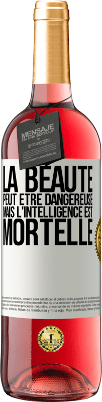 29,95 € Envoi gratuit | Vin rosé Édition ROSÉ La beauté peut être dangereuse, mais l'intelligence est mortelle Étiquette Blanche. Étiquette personnalisable Vin jeune Récolte 2024 Tempranillo