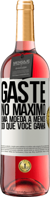 29,95 € Envio grátis | Vinho rosé Edição ROSÉ Gaste, no máximo, uma moeda a menos do que você ganha Etiqueta Branca. Etiqueta personalizável Vinho jovem Colheita 2025 Tempranillo