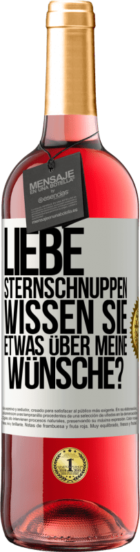 29,95 € Kostenloser Versand | Roséwein ROSÉ Ausgabe Liebe Sternschnuppen, wissen Sie etwas über meine Wünsche? Weißes Etikett. Anpassbares Etikett Junger Wein Ernte 2024 Tempranillo