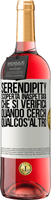 29,95 € Spedizione Gratuita | Vino rosato Edizione ROSÉ Serendipity. Scoperta inaspettata che si verifica quando cerchi qualcos'altro Etichetta Bianca. Etichetta personalizzabile Vino giovane Raccogliere 2023 Tempranillo