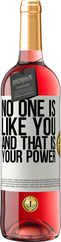 29,95 € Free Shipping | Rosé Wine ROSÉ Edition No one is like you, and that is your power White Label. Customizable label Young wine Harvest 2024 Tempranillo