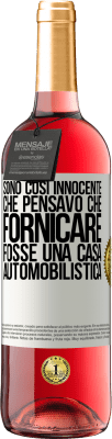 29,95 € Spedizione Gratuita | Vino rosato Edizione ROSÉ Sono così innocente che pensavo che fornicare fosse una casa automobilistica Etichetta Bianca. Etichetta personalizzabile Vino giovane Raccogliere 2024 Tempranillo