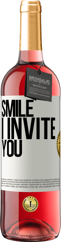 29,95 € Free Shipping | Rosé Wine ROSÉ Edition Smile I invite you White Label. Customizable label Young wine Harvest 2023 Tempranillo