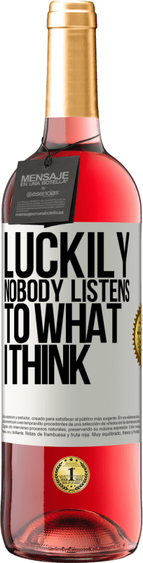 29,95 € 免费送货 | 桃红葡萄酒 ROSÉ版 幸运的是没有人听我的想法 白标. 可自定义的标签 青年酒 收成 2025 Tempranillo