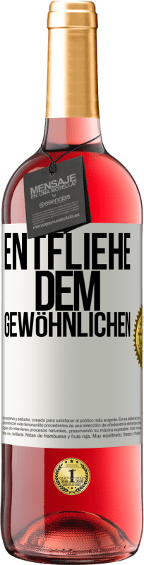 29,95 € Kostenloser Versand | Roséwein ROSÉ Ausgabe Entfliehe dem Gewöhnlichen Weißes Etikett. Anpassbares Etikett Junger Wein Ernte 2024 Tempranillo