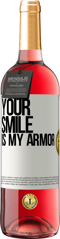 29,95 € Free Shipping | Rosé Wine ROSÉ Edition Your smile is my armor White Label. Customizable label Young wine Harvest 2021 Tempranillo